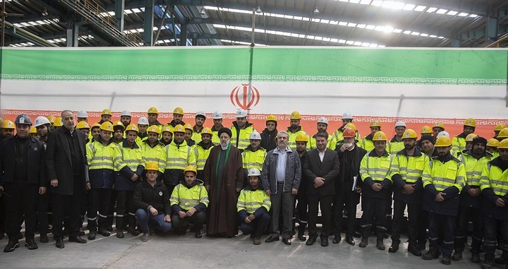 رئیسجمهور خط تولید کلاف مجتمع فولاد بافق را افتتاح کرد