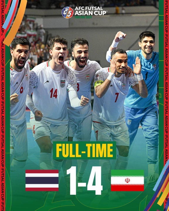فوتسال ایران قهرمان آسیا شد
