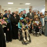 آیین استقبال گرم از صادق بیت‌سیاح، قهرمان پرتاب نیزه پارادوومیدانی، در فرودگاه اهواز برگزار شد