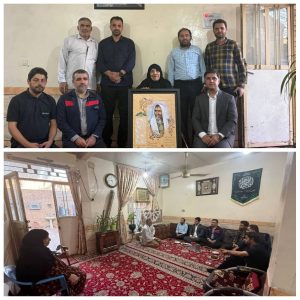 دیدار مدیران و کارکنان شرکت فولاد اکسین خوزستان با خانواده شهید مدافع حرم حمید تقوی‌فر