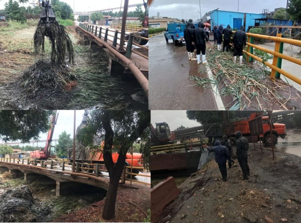 مدیریت موفق بحران بارندگی در فولاد هرمزگان | ایمنی کارکنان و پایداری تولید تضمین شد