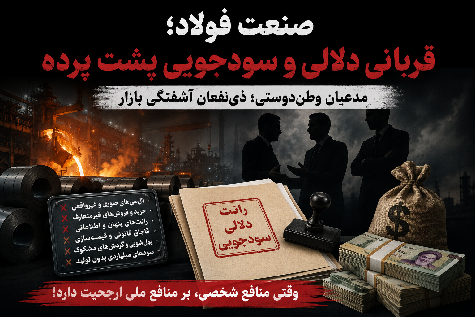 صنعت فولاد؛ قربانی دلالی و سودجویی پشت پرده / مدعیان وطندوستی؛ ذینفعان آشفتگی بازار
