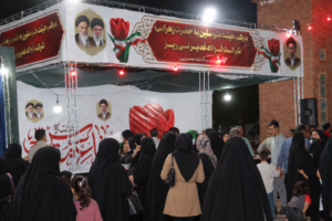 برپایی موکب خدمت فولاد غدیر نی‌ریز در هفته دفاع مقدس